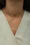 Heliophilia Silver Collar de Plata de Ley 925 con Baño de Oro y Circón Verde